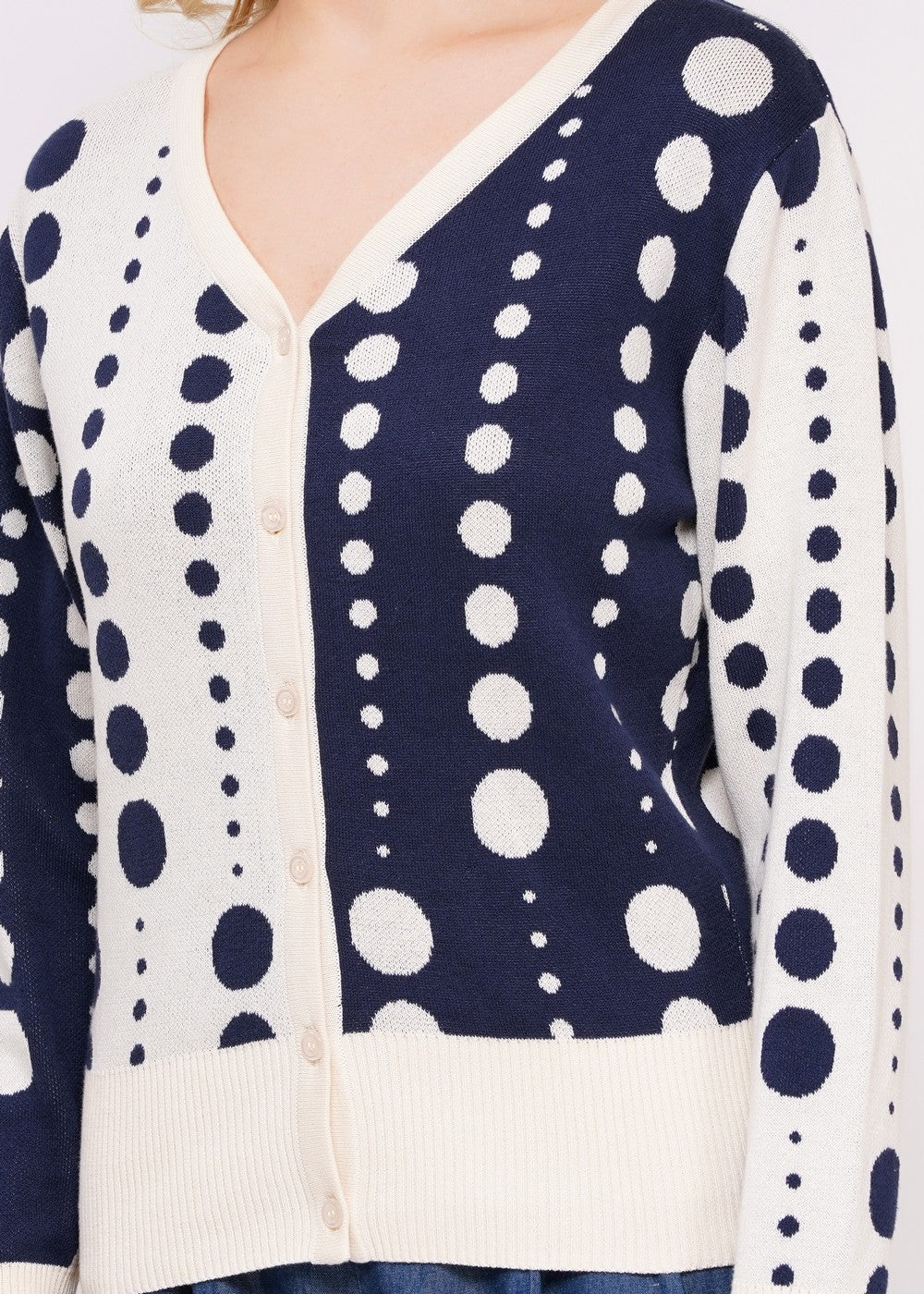 Circus Cardigan Dos in Ivory und Navy