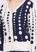 Circus Cardigan Dos in Ivory und Navy