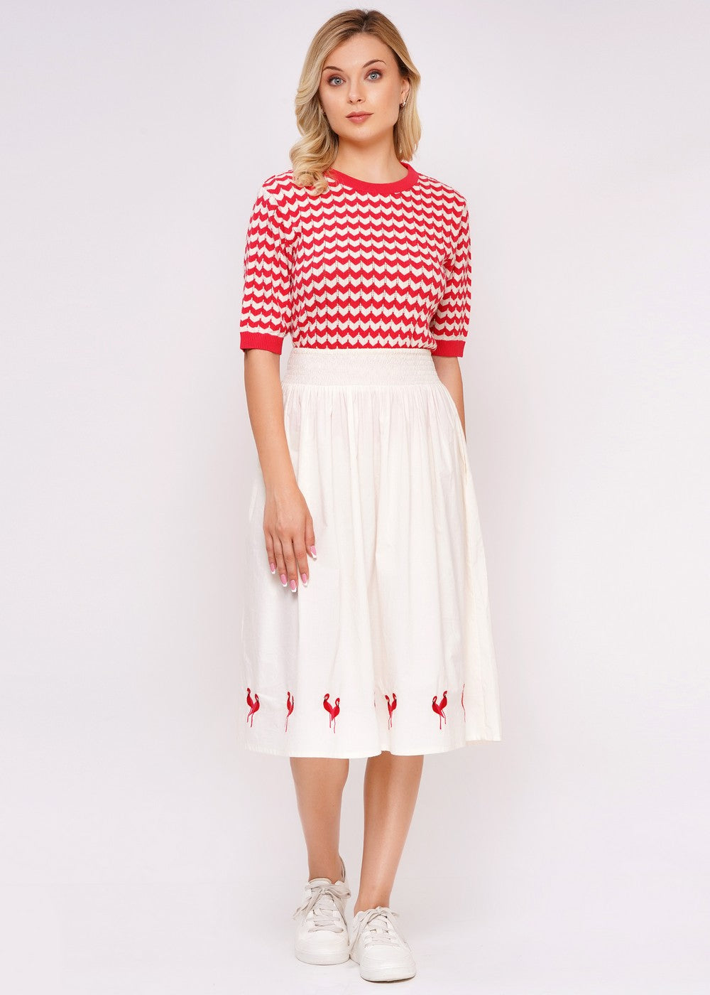 Circus Sommerrock Flamingo-Stickerei