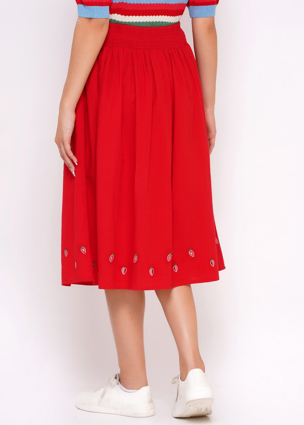 Roter Rock von Circus mit Erdbeeren, Rückseite