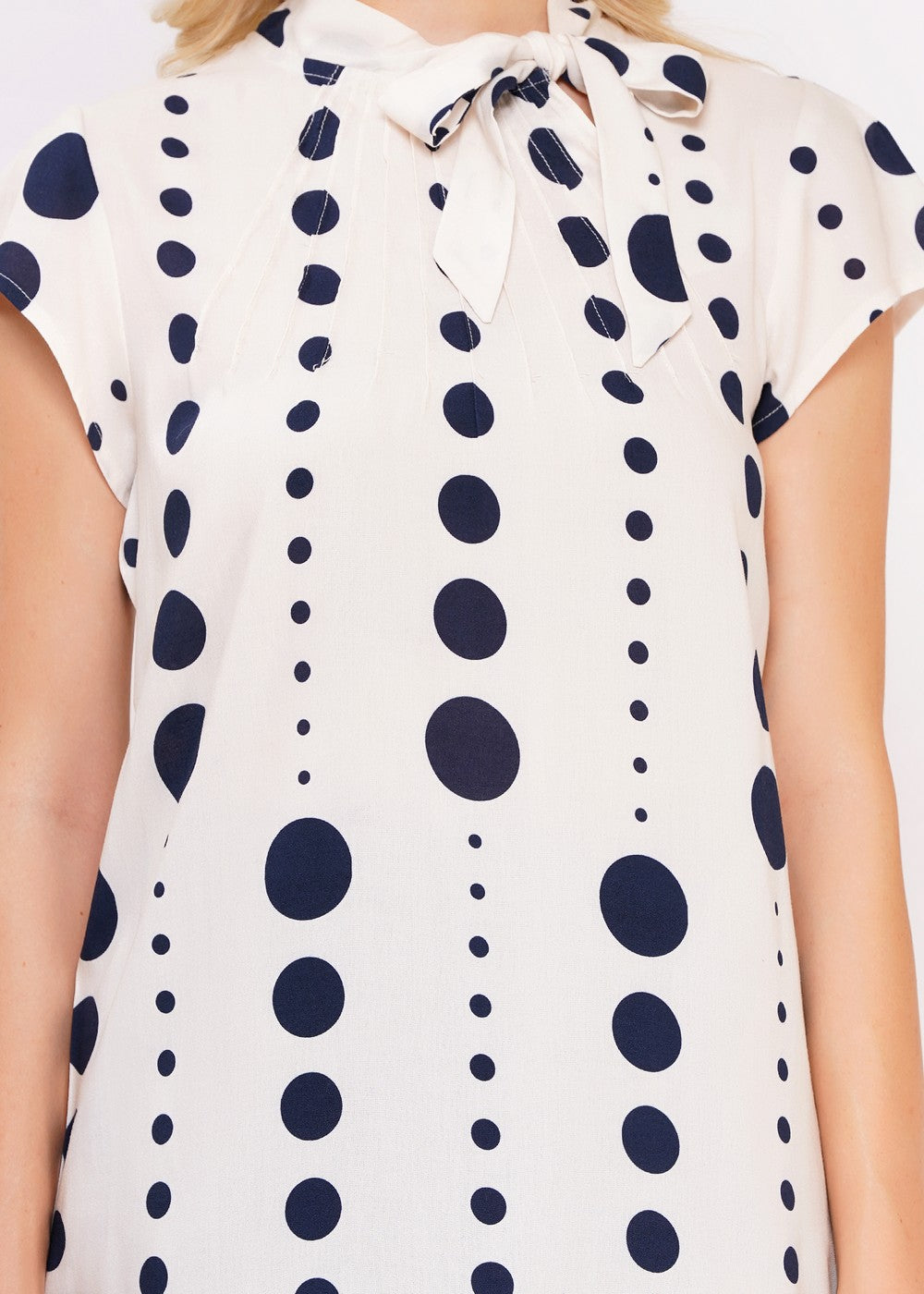 Circus Schleifenbluse Polka, Ivory