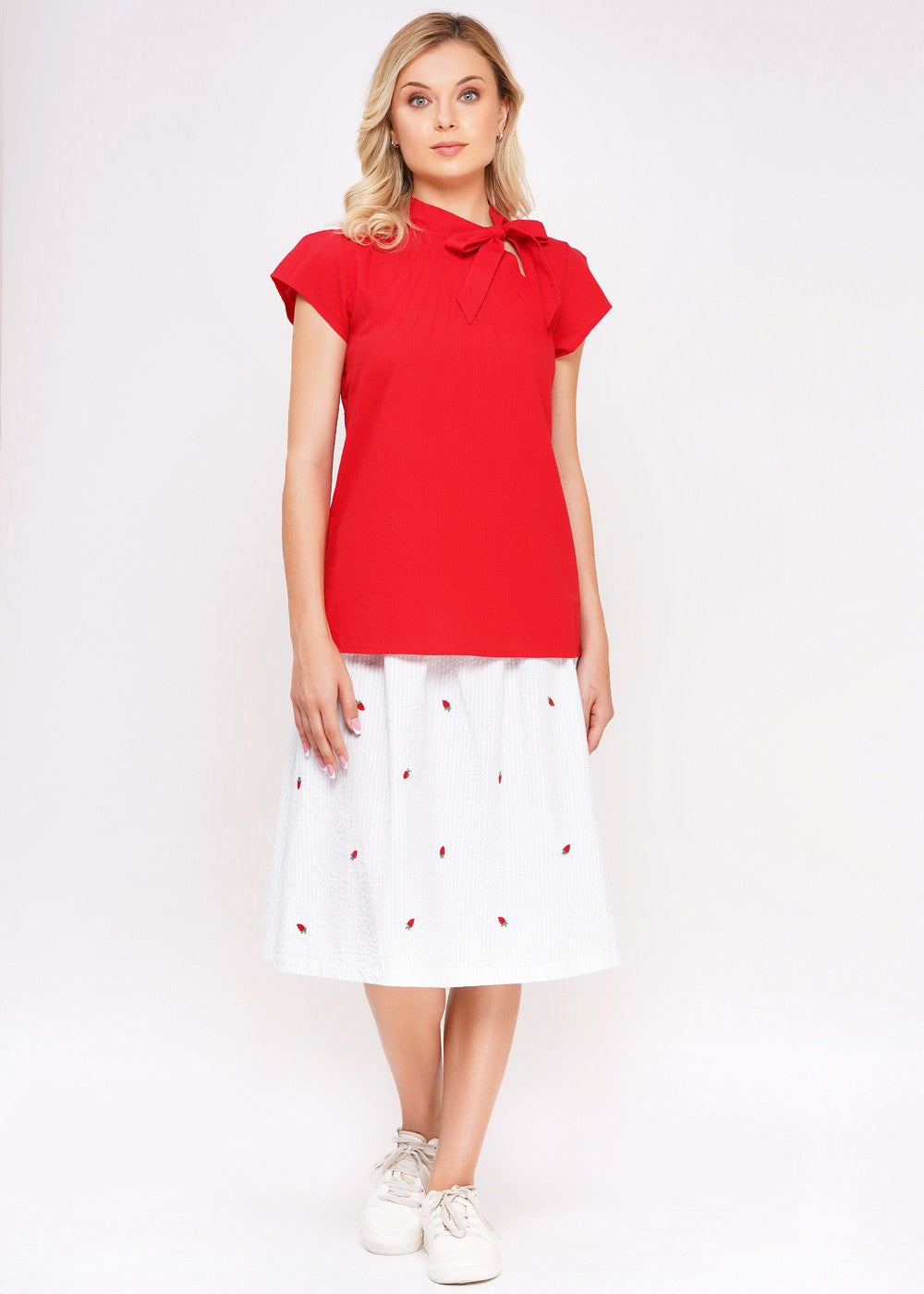 Circus Schleifenbluse, Rot