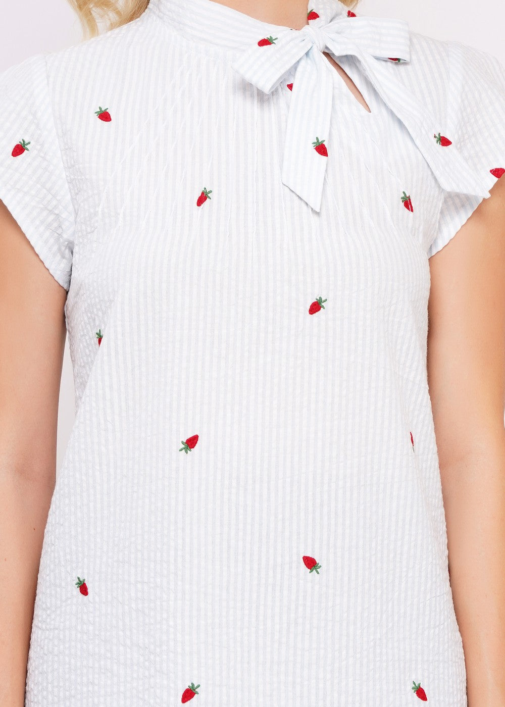 Circus Schleifenbluse Erdbeeren