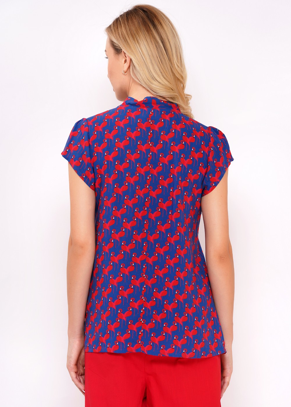 Circus Schleifenbluse Flamingos