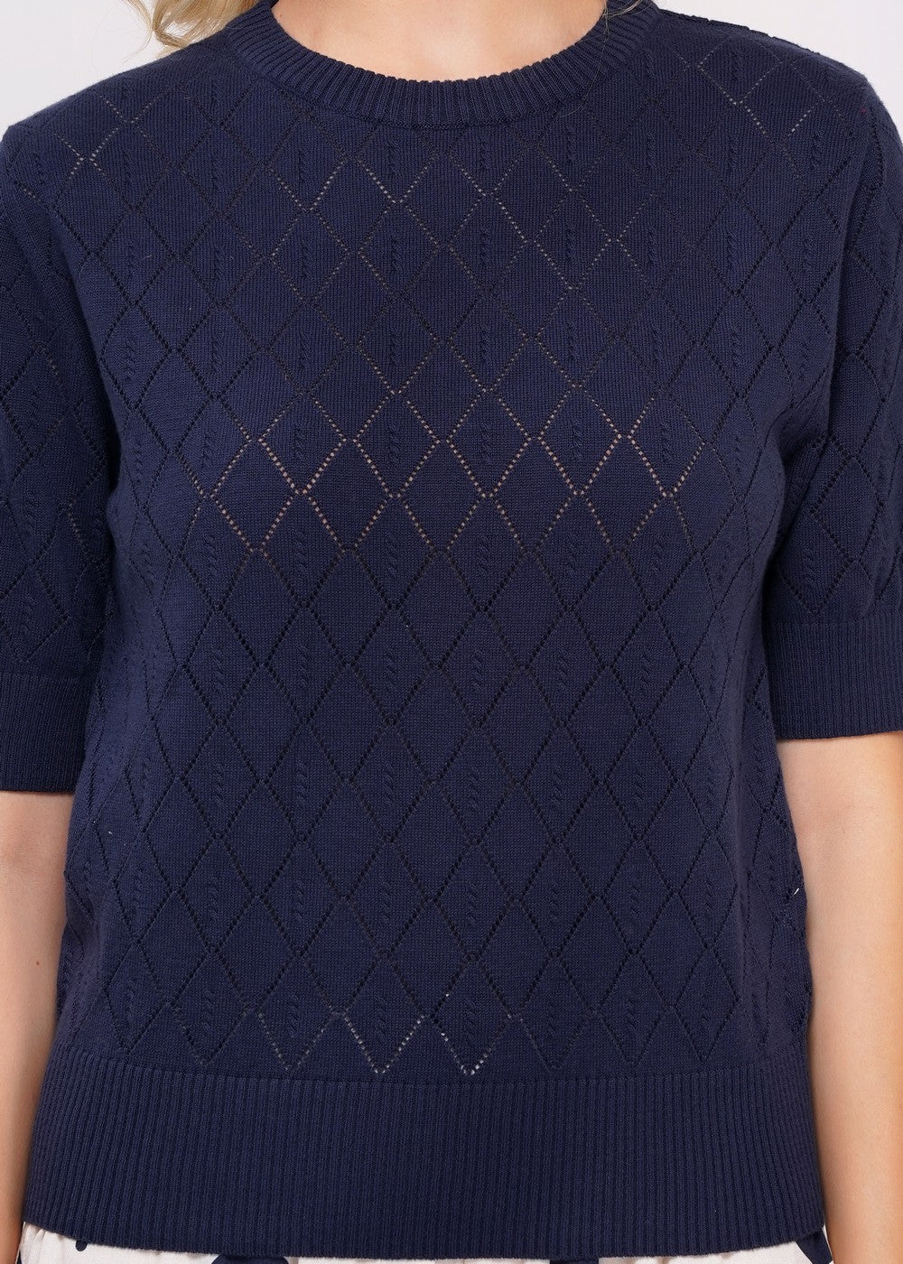 Circus Strickpulli Rauten, indigo