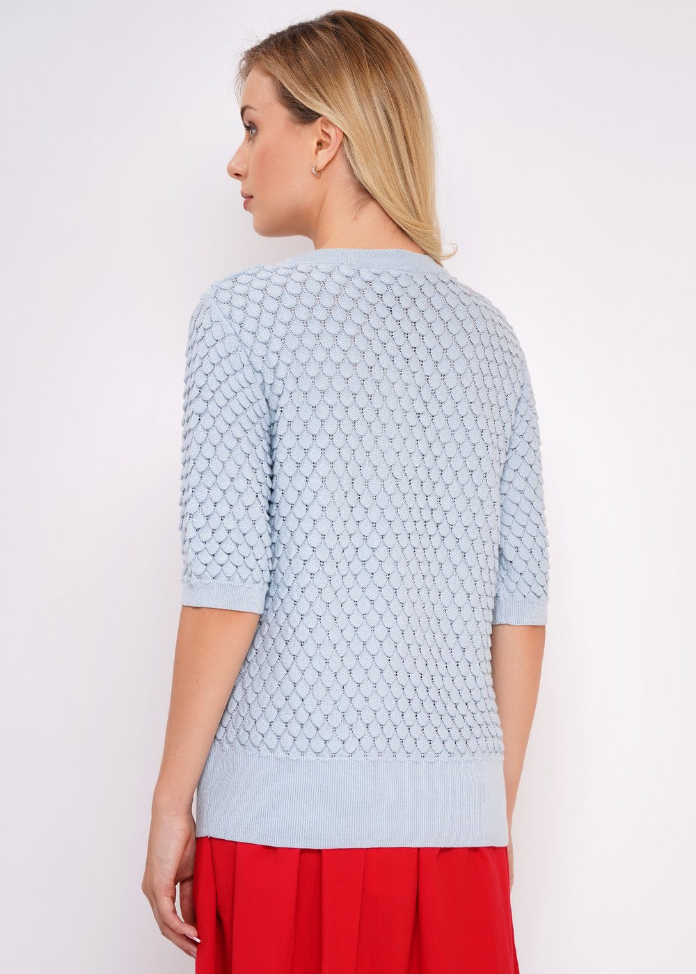 Circus Strickpulli Schuppen, hellblau