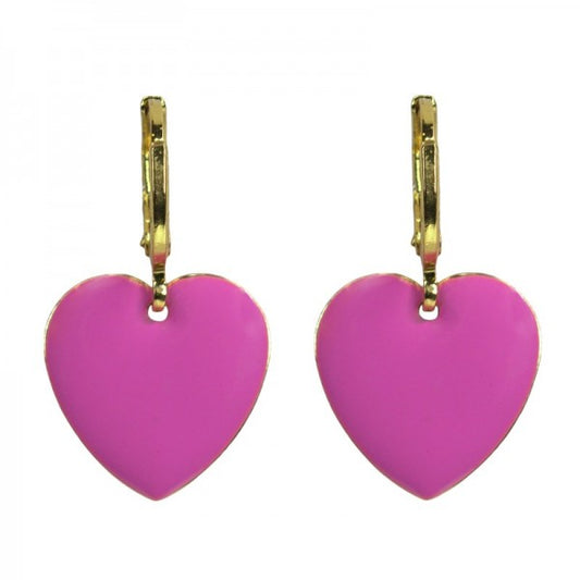 Urban Hippies Ohrringe Hearts, Crocus Pink/gold
