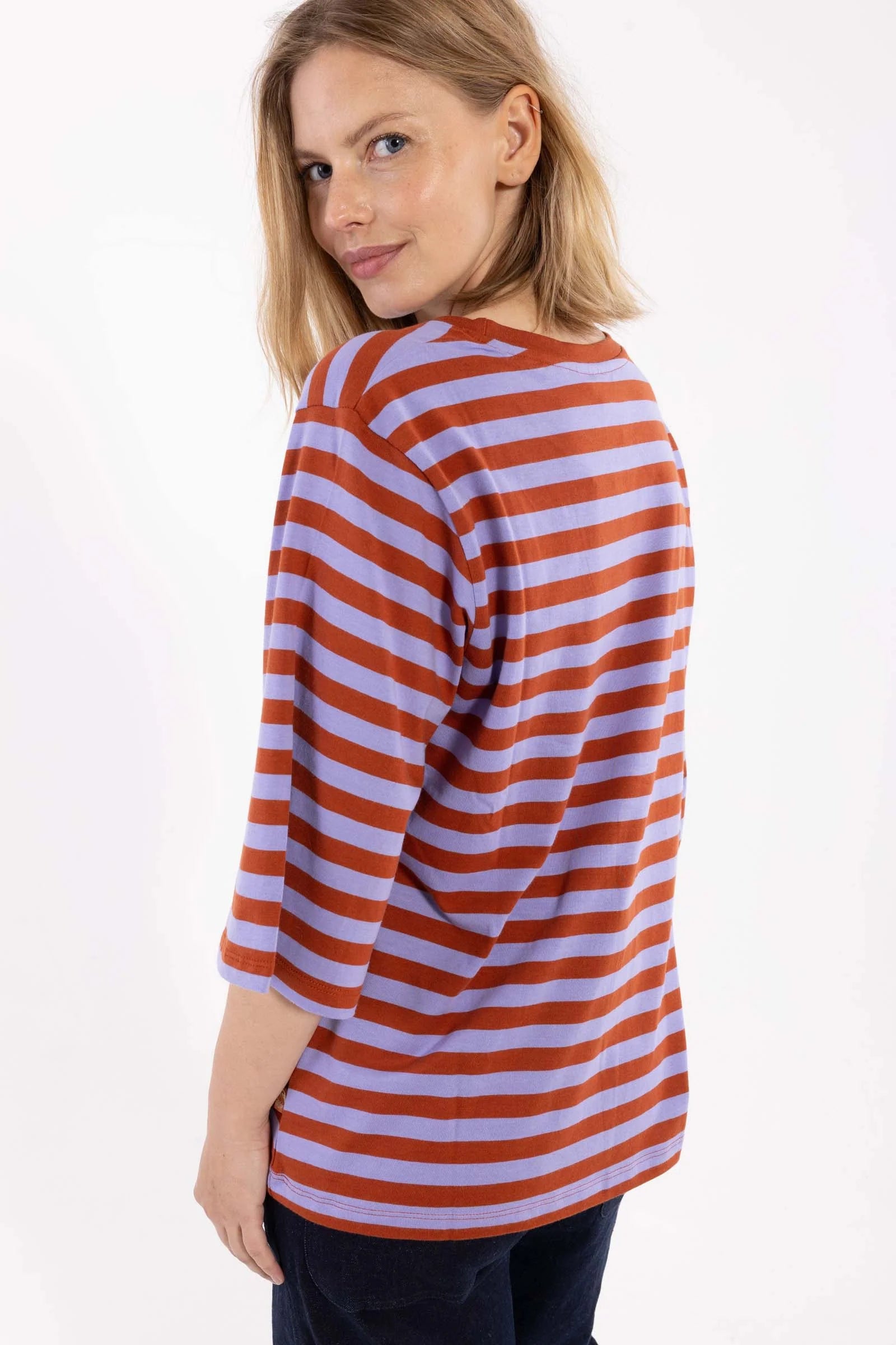 DanefaeCPH Danebasic Glad T-Shirt, Liliac/Chili