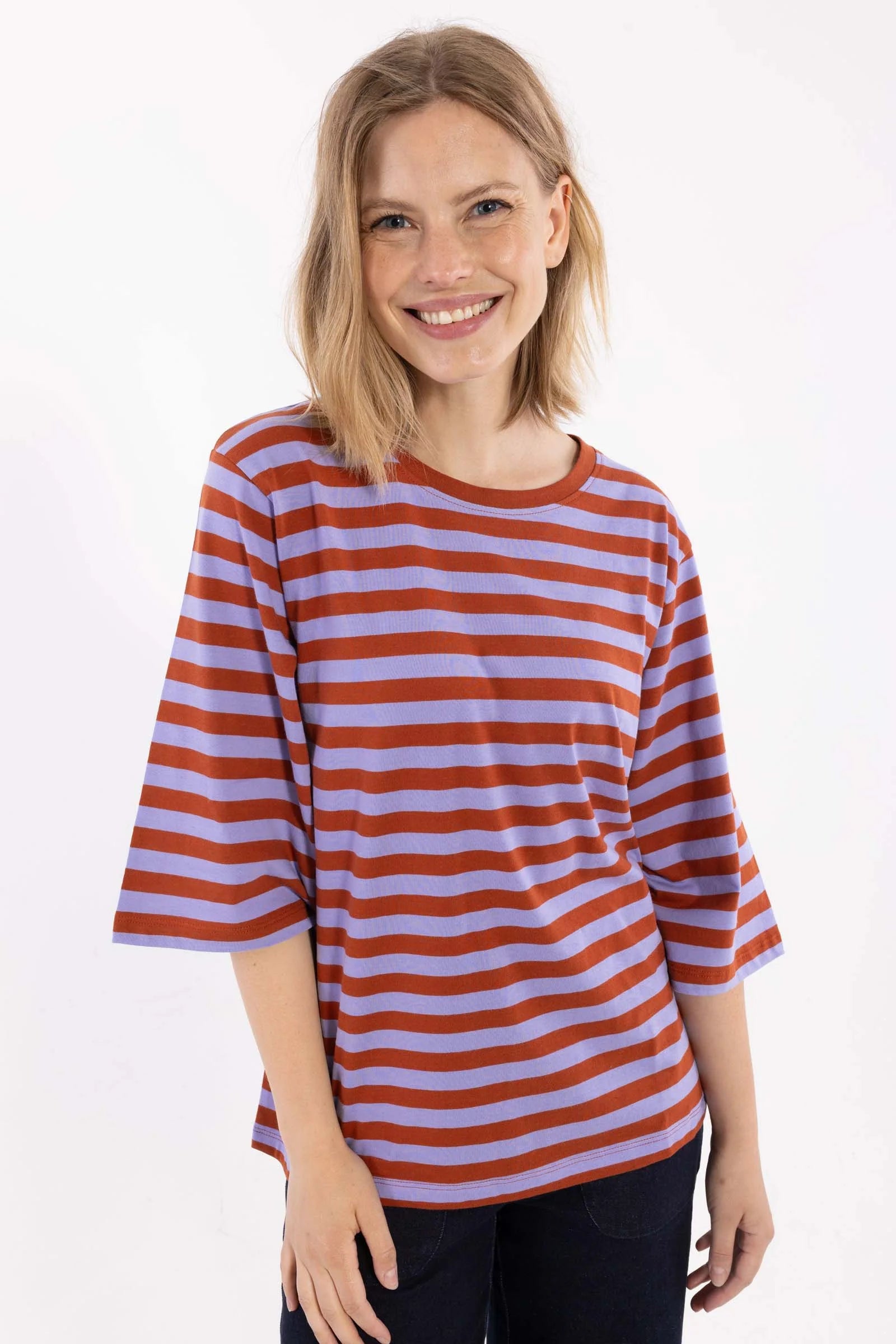 DanefaeCPH Danebasic Glad T-Shirt, Liliac/Chili