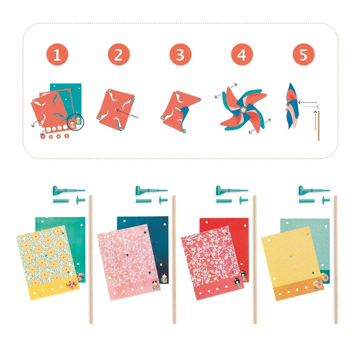 Djeco Bastelset Windräder (ab 5 J.)