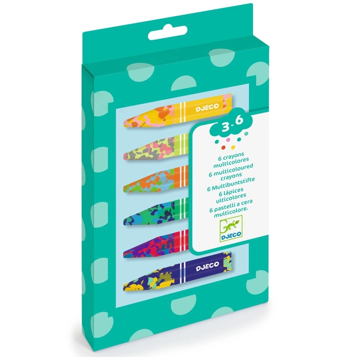 Djeco 6 mehrfarbige Wachsmalstifte