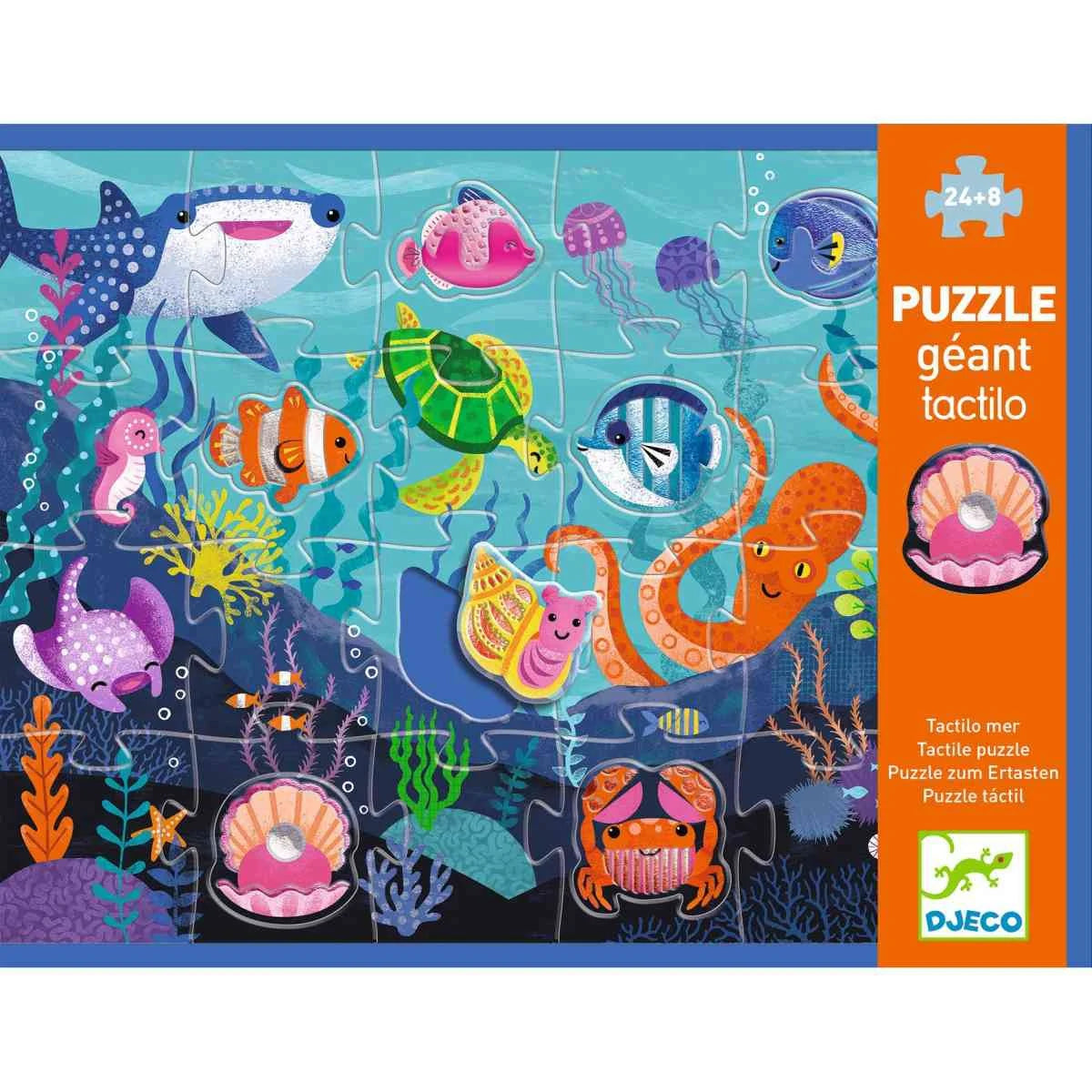 Djeco Puzzle Tactilo Meer (24+8 Teile)