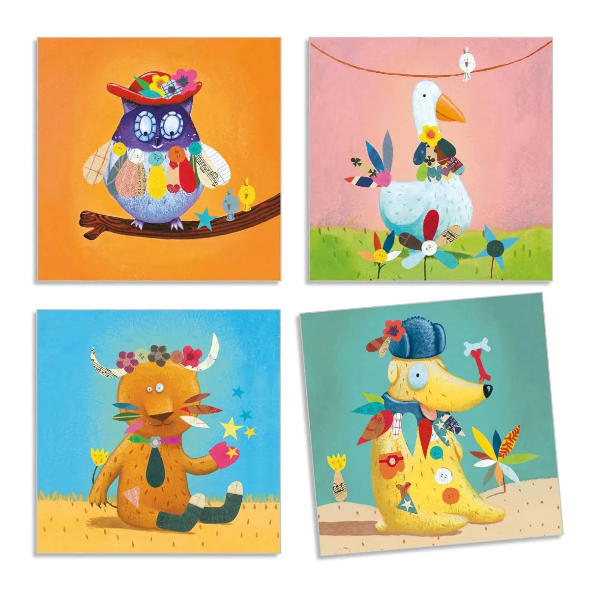 Djeco Stickerbild Tiere (3-6 J.)