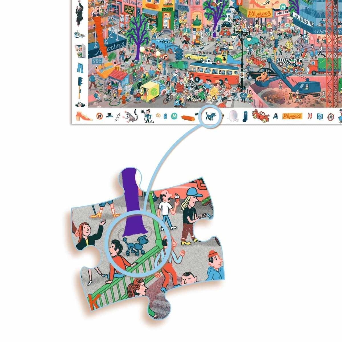 Djeco Wimmelpuzzle Stadt (200 Teile)