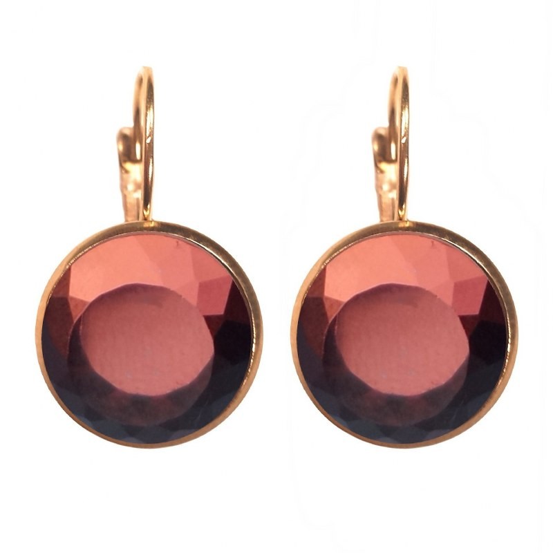 Urban Hippies Ohrringe Dots Facet, copper pink