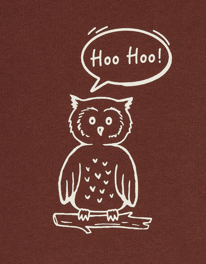 Loud+Proud Sweatshirt Eule, Wood