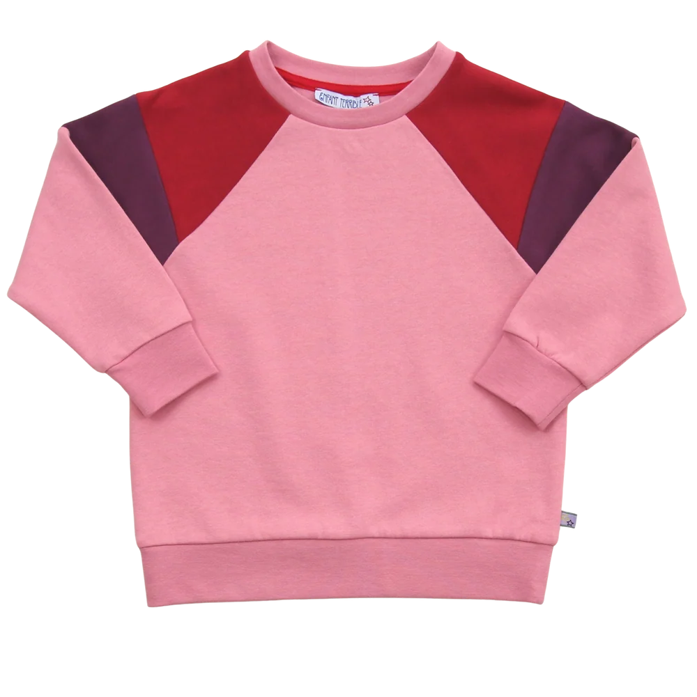 Enfant Terrible Colourblocking-Sweatshirt, candy