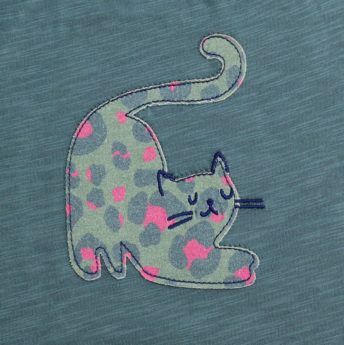 Enfant Terrible Top Katzenapplikation, Teal