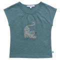 Enfant Terrible Top Katzenapplikation, Teal