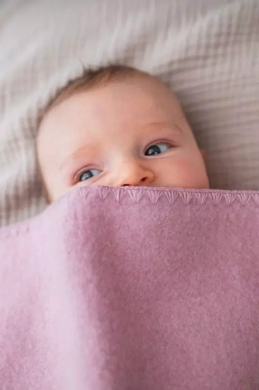 Engel Natur Baby-Decke Wollfleece, Rosenholz melange
