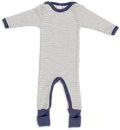Engel Natur Baby-Overall Wolle/Seide, Natur/Marine