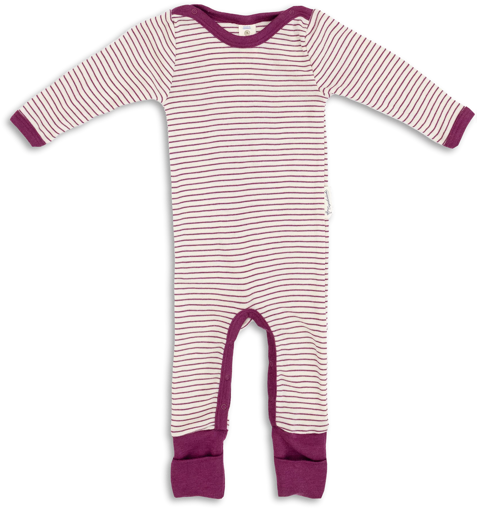 Engel Natur Baby-Overall Wolle/Seide, Natur/Orchidee