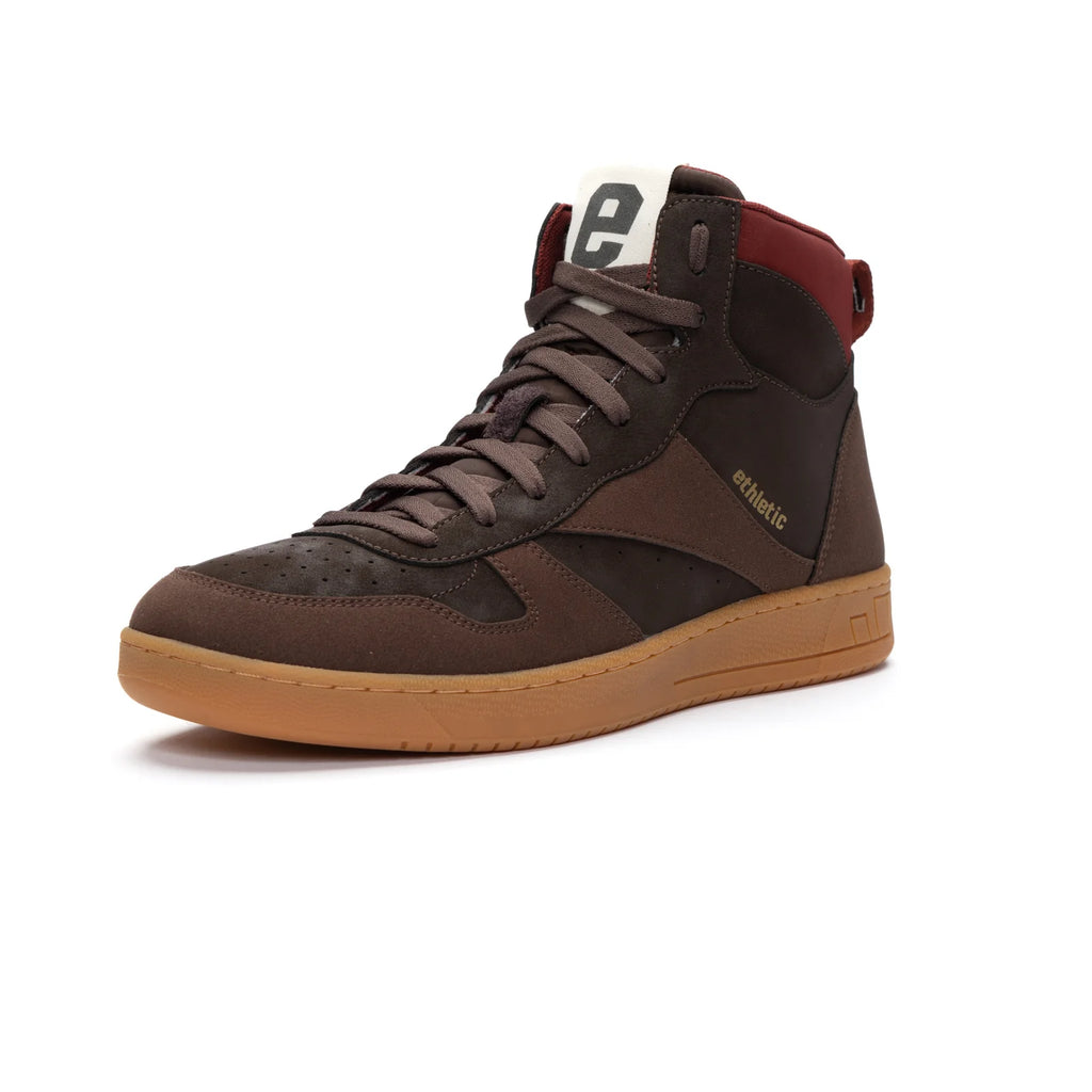 Ethletic Sneaker Carl Hi Cut, Dk. Brown/Red