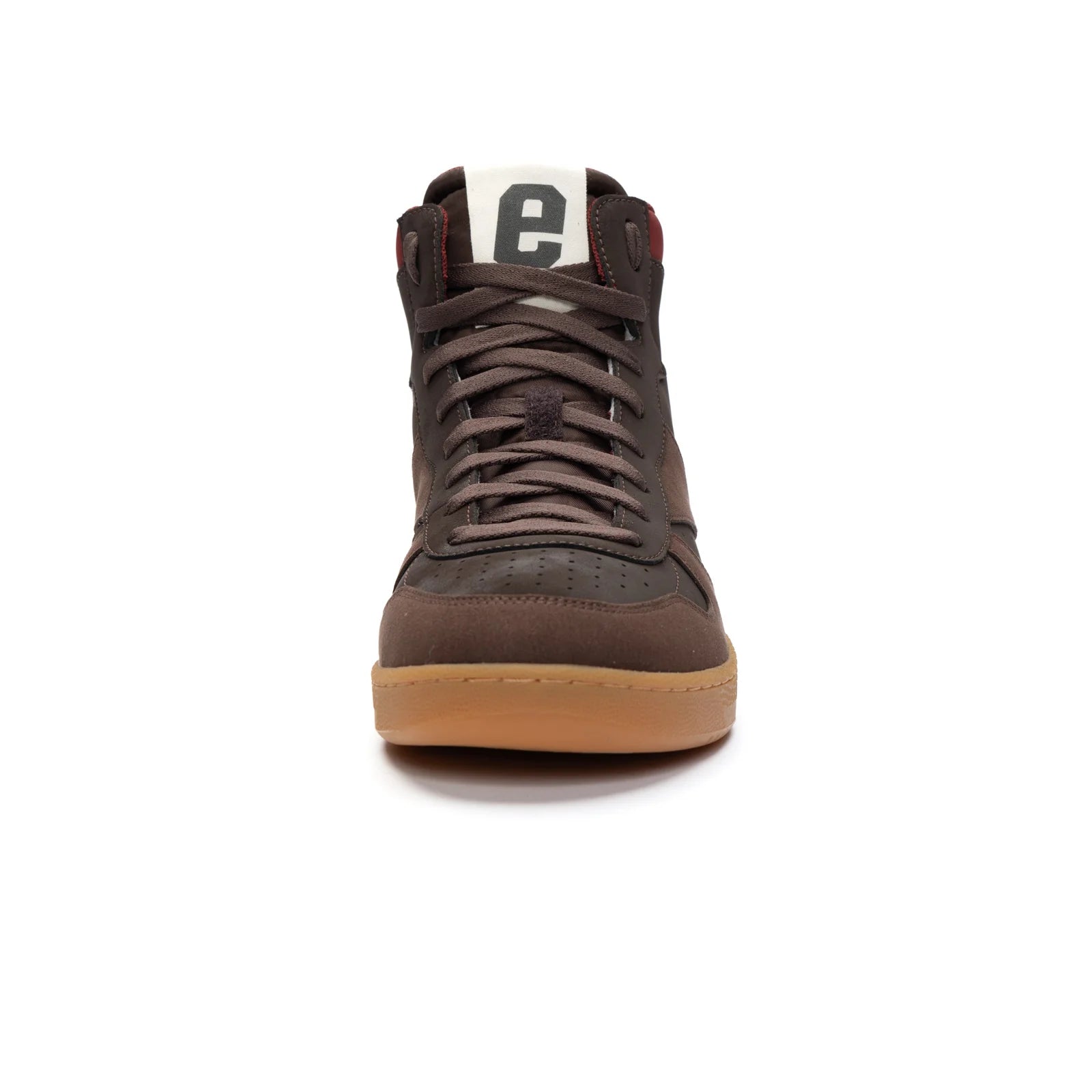 Ethletic Sneaker Carl Hi Cut, Dk. Brown/Red