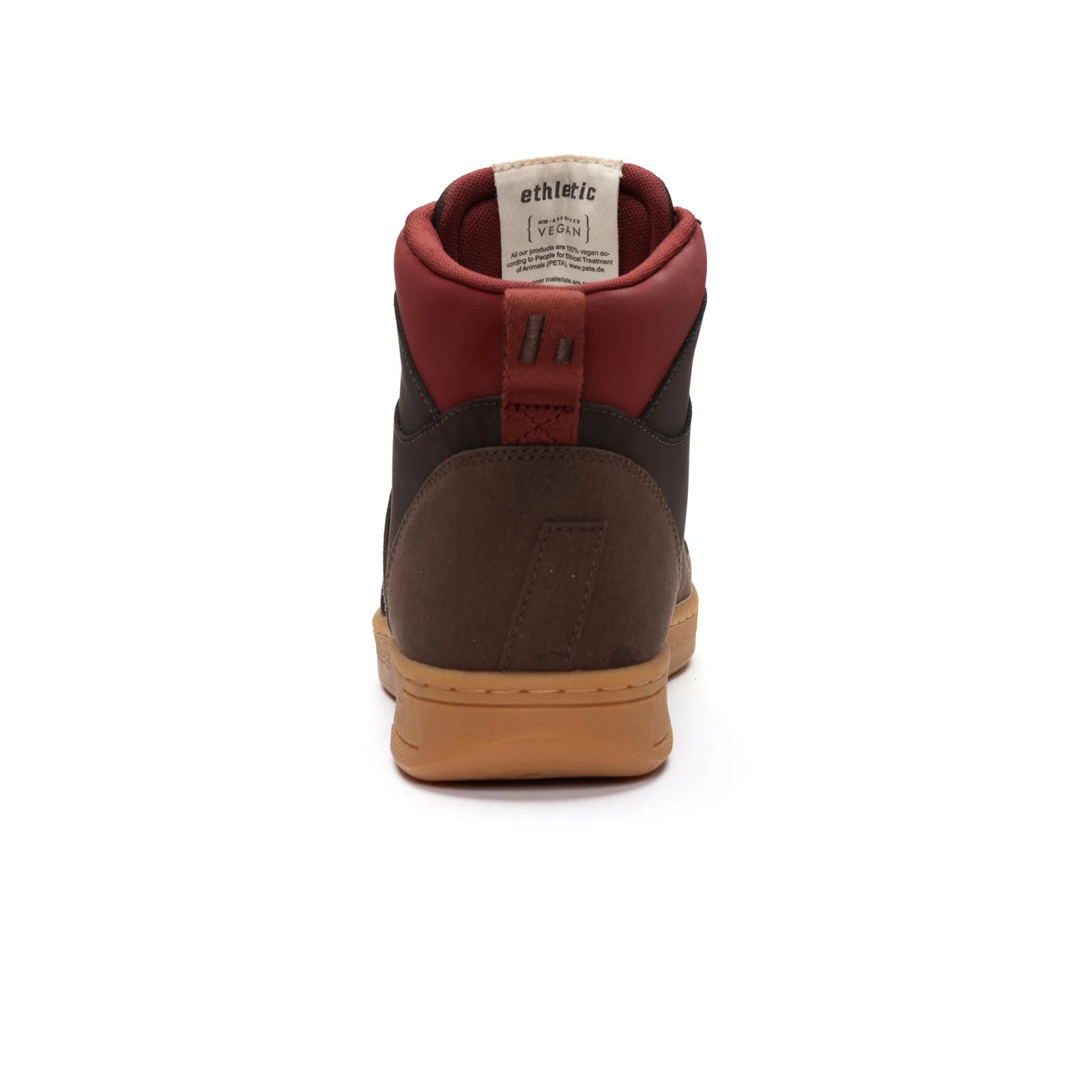 Ethletic Sneaker Carl Hi Cut, Dk. Brown/Red