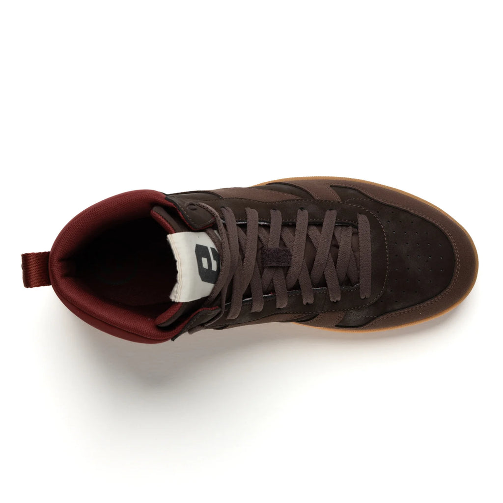 Ethletic Sneaker Carl Hi Cut, Dk. Brown/Red