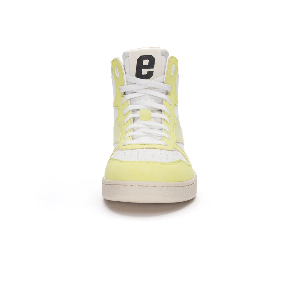 Ethletic Sneaker Carl Hi Cut, Lime Yellow/Just White