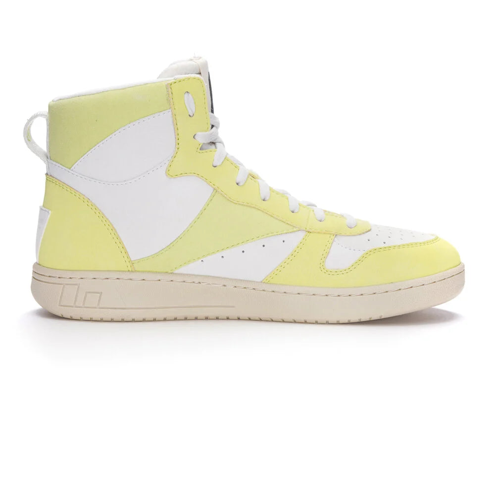Ethletic Sneaker Carl Hi Cut, Lime Yellow/Just White