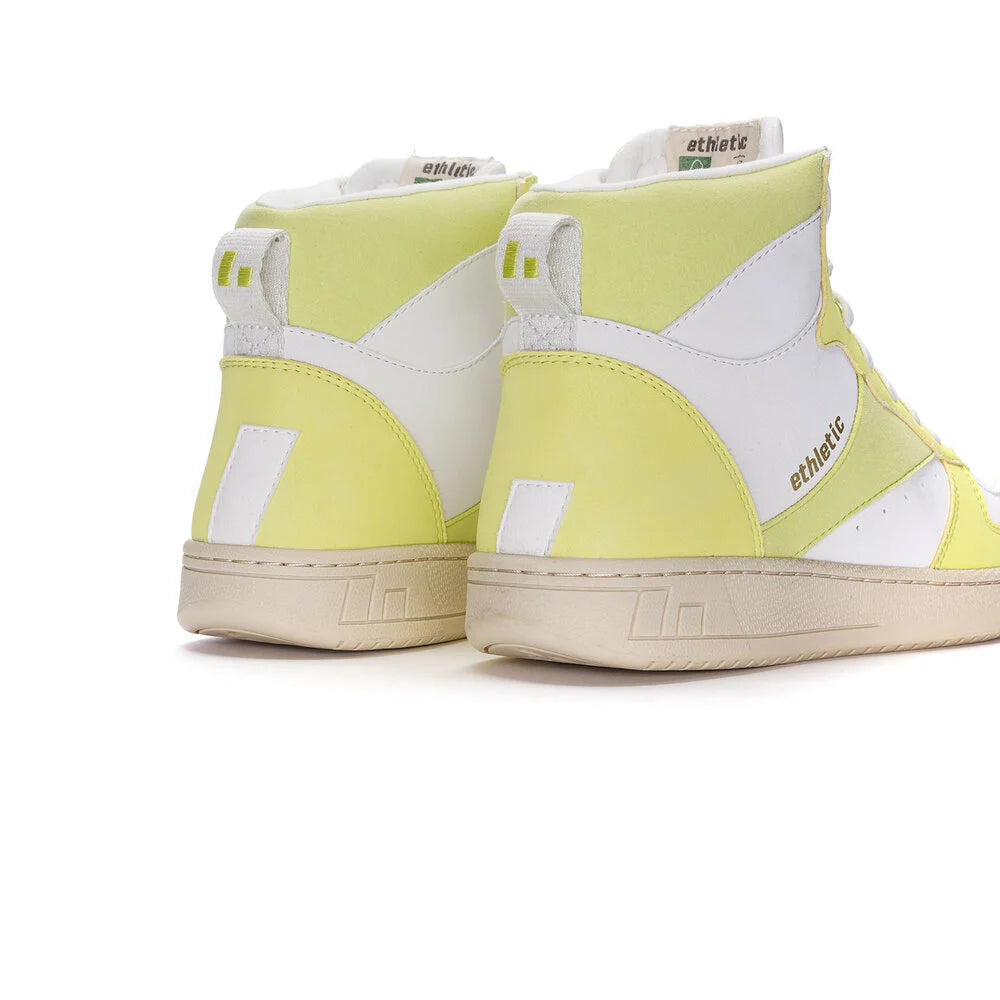 Ethletic Sneaker Carl Hi Cut, Lime Yellow/Just White