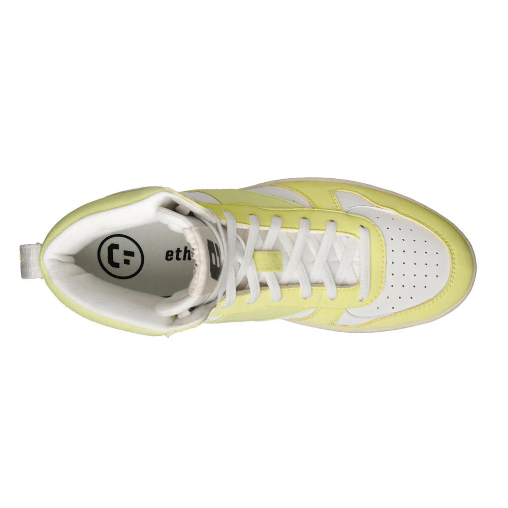 Ethletic Sneaker Carl Hi Cut, Lime Yellow/Just White