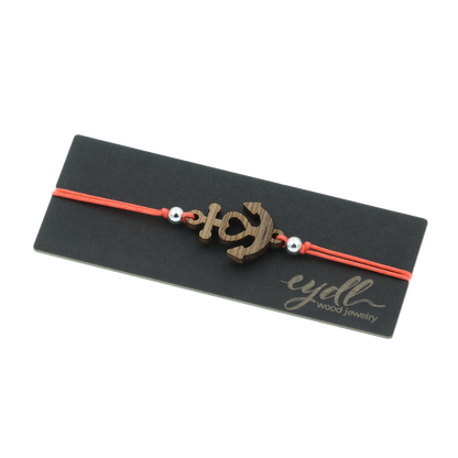 Armband Sonne Nussholz, lichtgrau