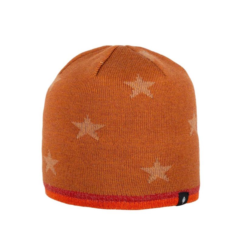 PurePure Beaniemütze Silky Sterne, karamell