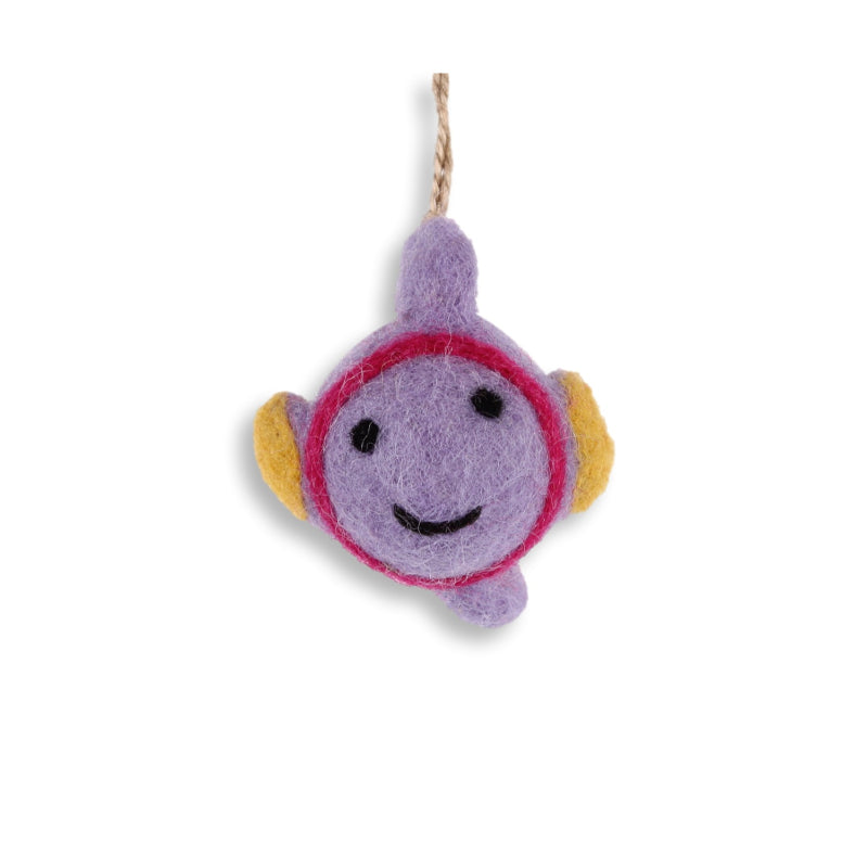 Filzanhänger Fisch, violett