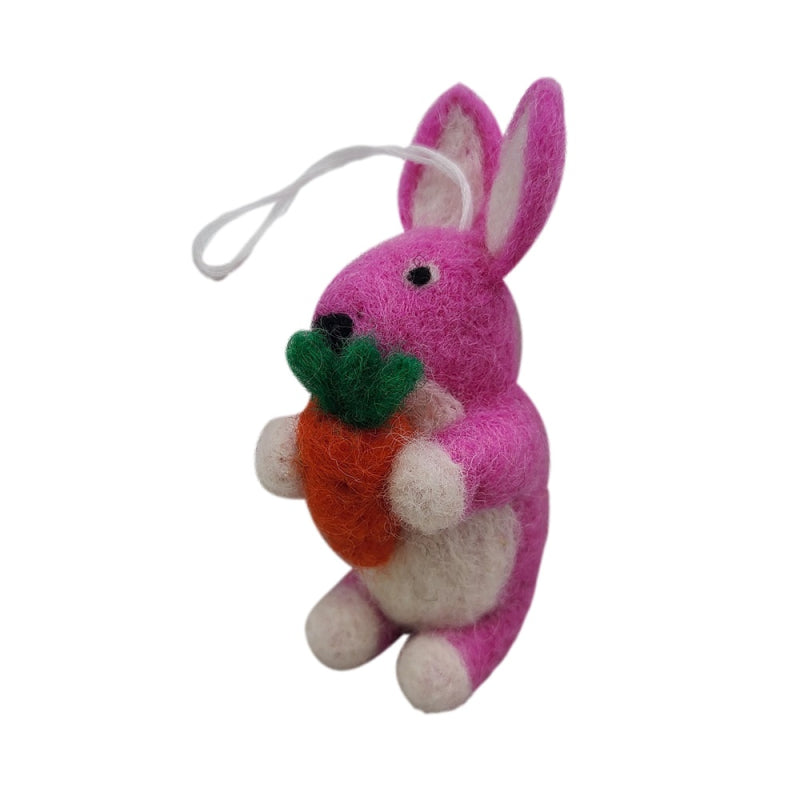 Filzanhänger Hase mit Karotte