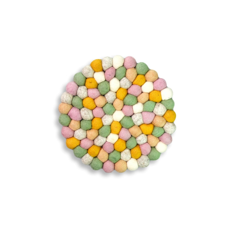 Filzuntersetzer Kugeln, 21cm, Pastell hell