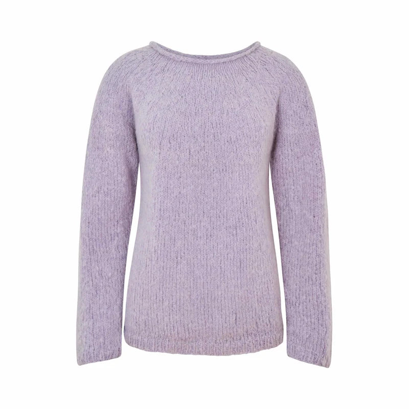 Fuza Wool Strickpullover Perle, Violet