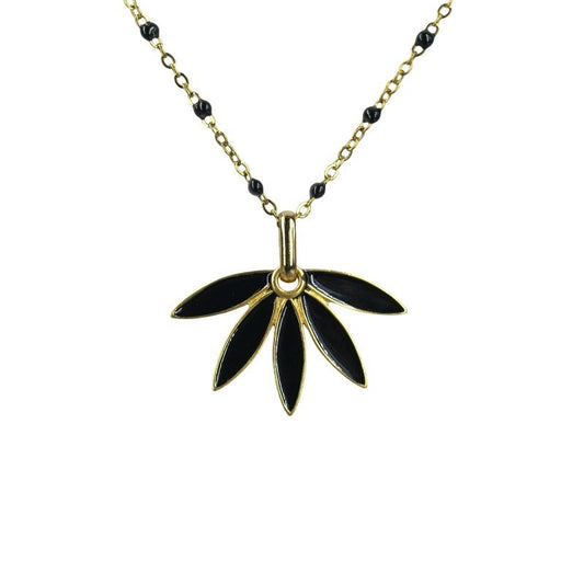 Urban Hippies Halskette Gemma, Schwarz/Gold