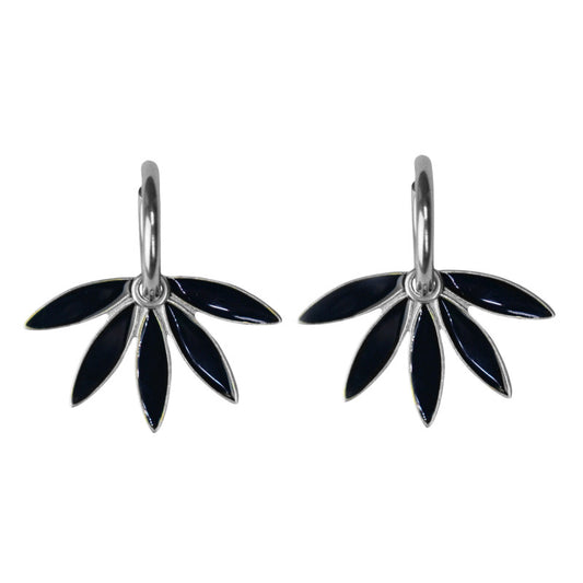 Urban Hippies Ohrringe Gemma, Schwarz/Silber