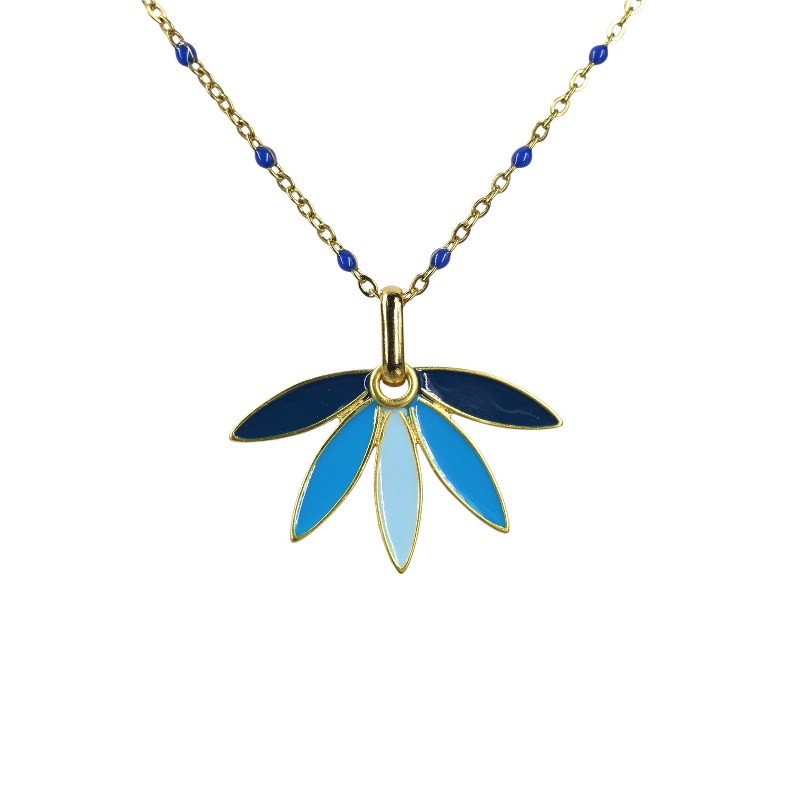 Urban Hippies Halskette Gemma, Blau/Gold