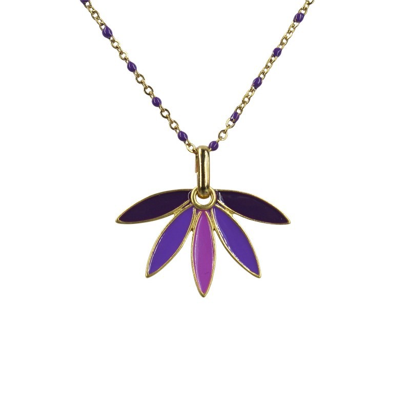 Urban Hippies Halskette Gemma, Violet/Gold