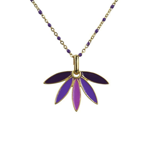 Urban Hippies Halskette Gemma, Violet/Gold