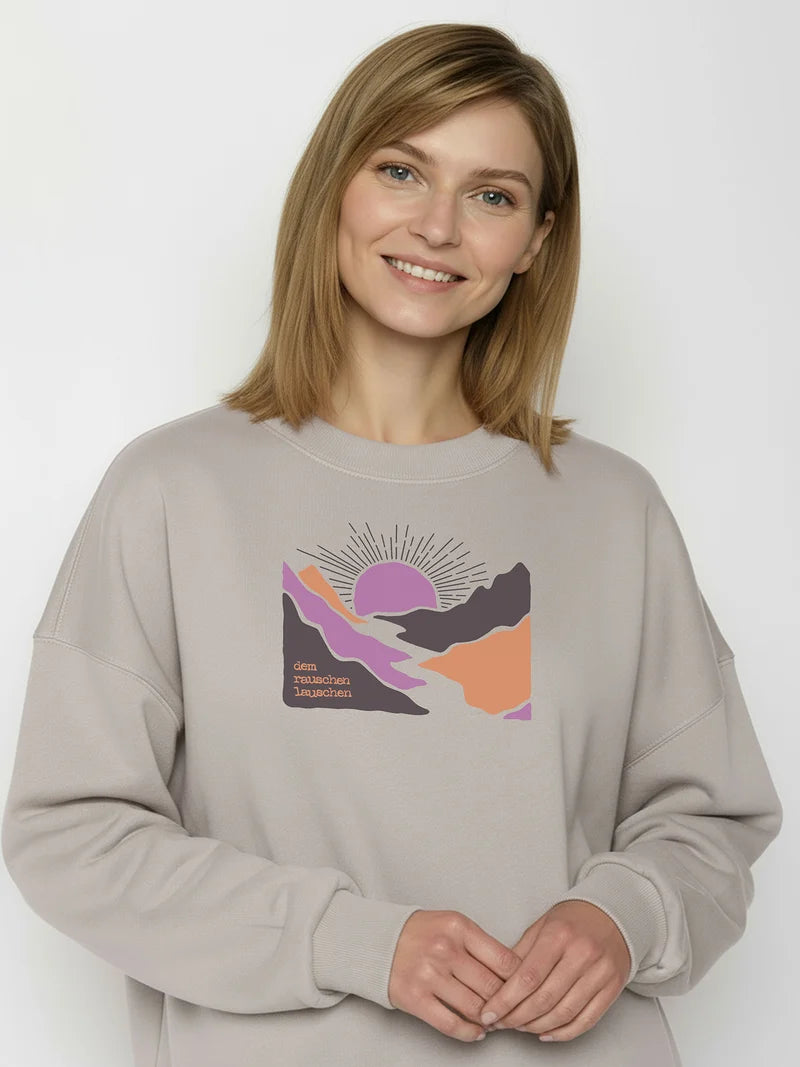 Greenbomb Sweatshirt River Sundown, Sandstone
