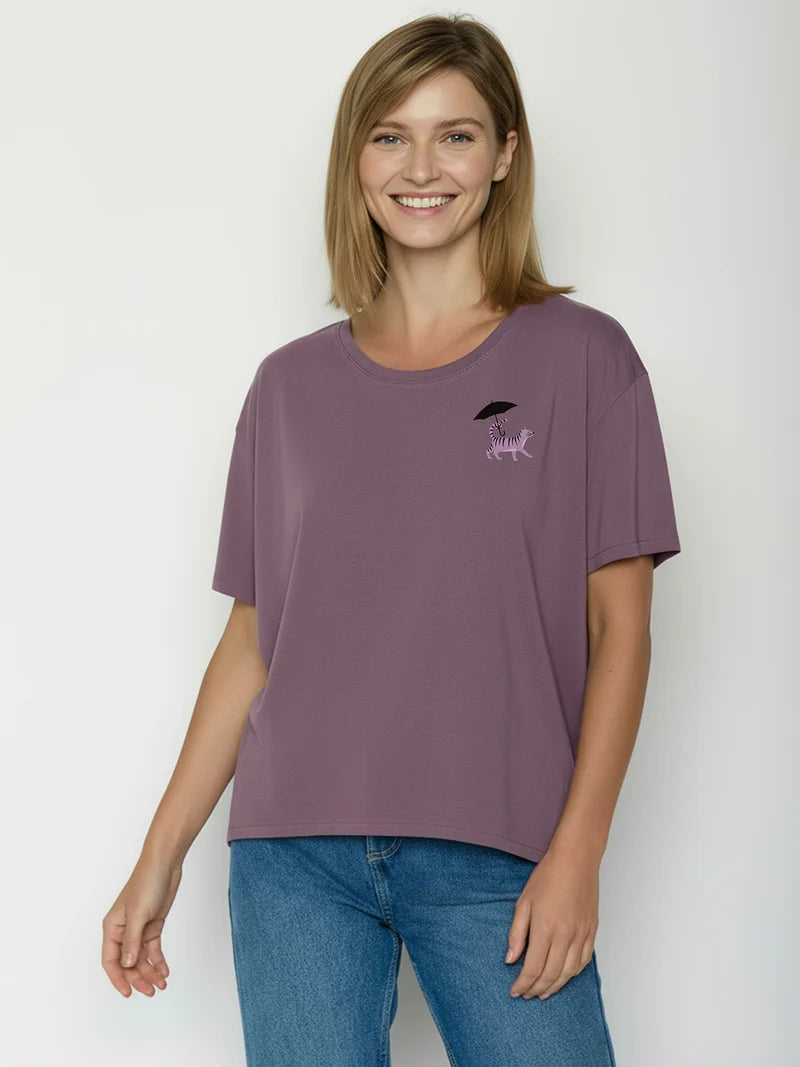 Greenbomb T-Shirt Feel, Cat Walk, Moorberry