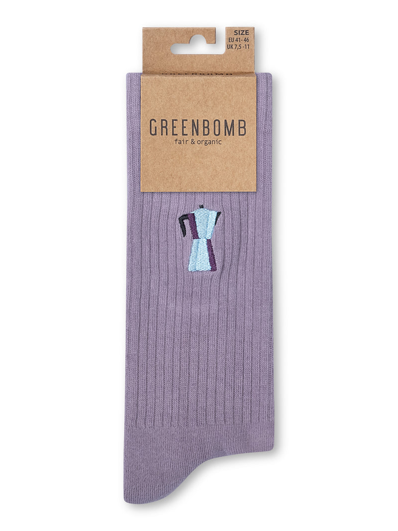 Greenbomb Tennissocken Mokka, lila