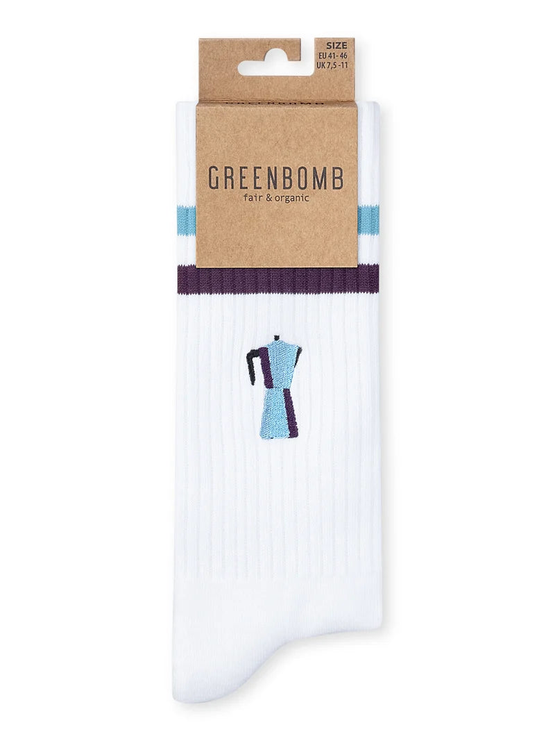 Greenbomb Tennissocken Mokka, weiß