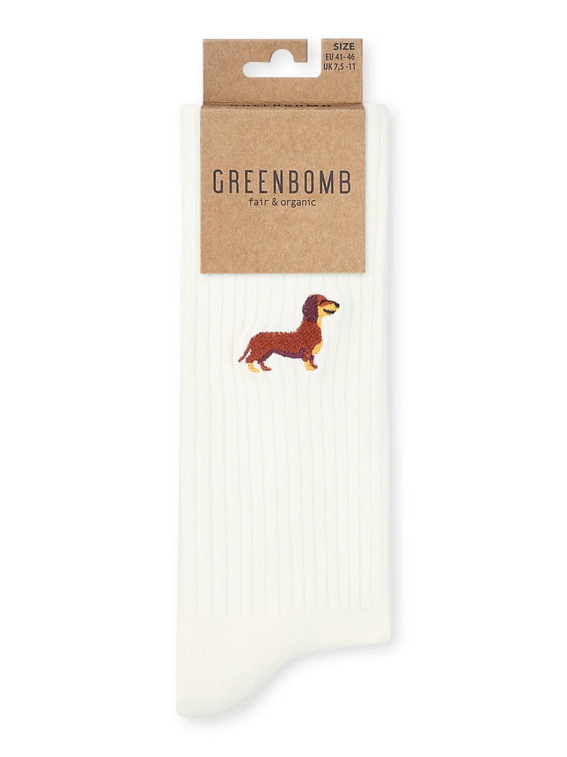 Greenbomb Tennissocken Wiener/Dackel, ecru